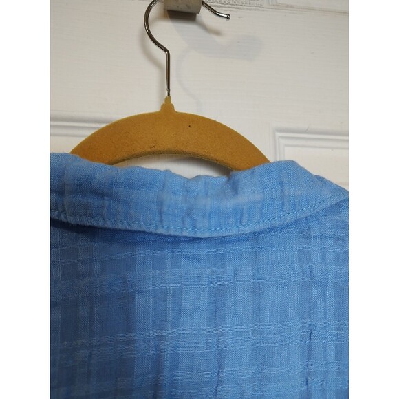 Anthropologie Pilcro And The Letterpress Women's 2 Button Up Blue Gauze - Picture 7 of 7